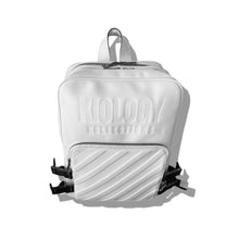 Load image into Gallery viewer, KIOLOGY WINTER WHITE LOGO BACKPACK