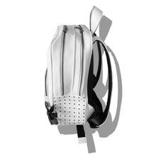 Load image into Gallery viewer, KIOLOGY WINTER WHITE LOGO BACKPACK